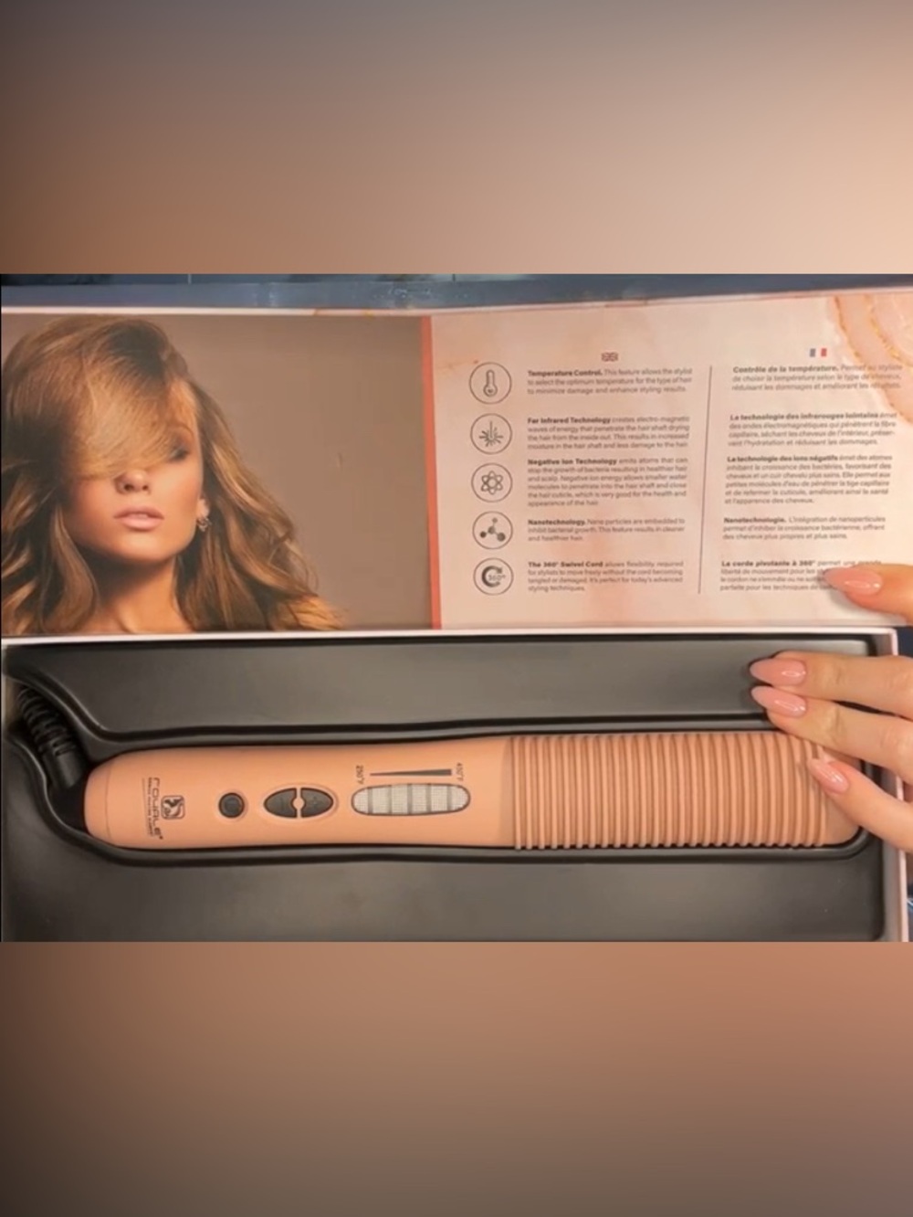 Royale Multi-Purpose Ceramic Hair Brush - Rose Gold Brand New Wrapped